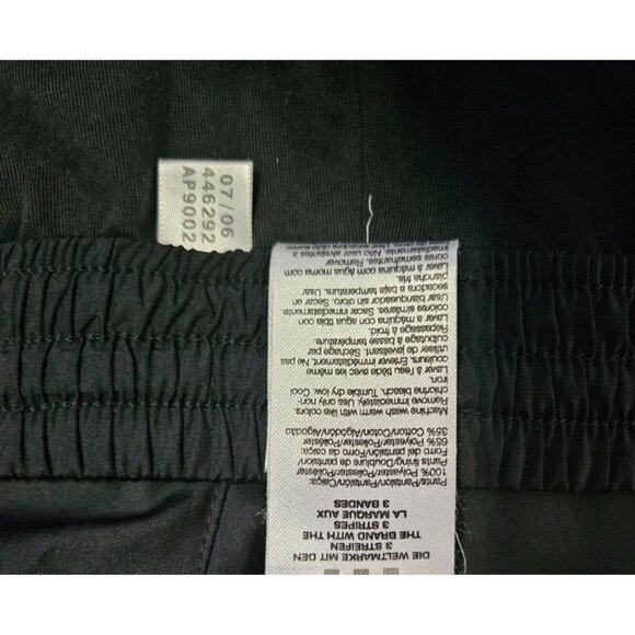 Adidas Mens 3 Stripe Y2K Black White Drawstring Stretch Waist Track Pants Sz L - Picture 5 of 5